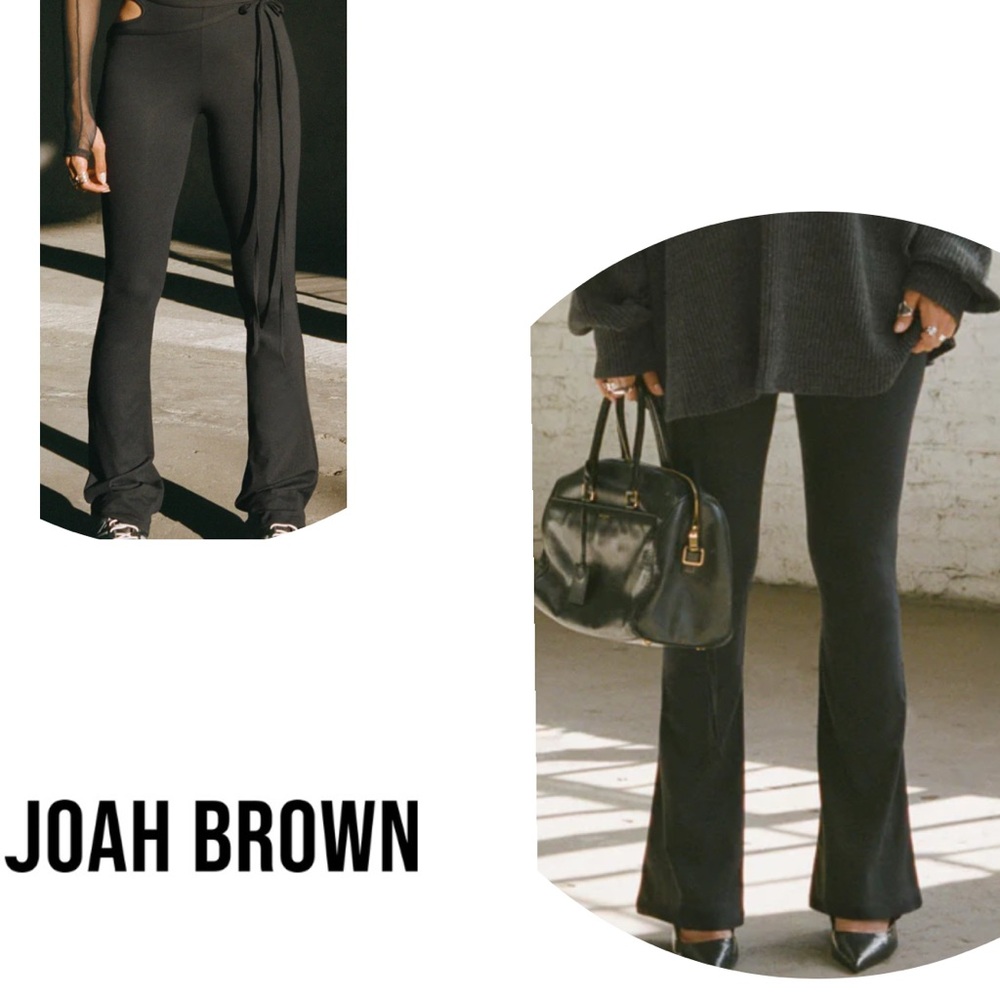 Joah Brown CutOut Mini Flare Leggings